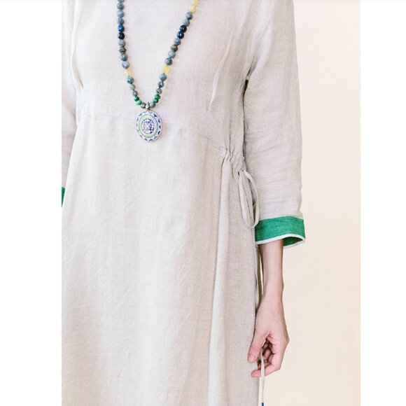Eka Natural Linen Dress - Picture 4 of 15